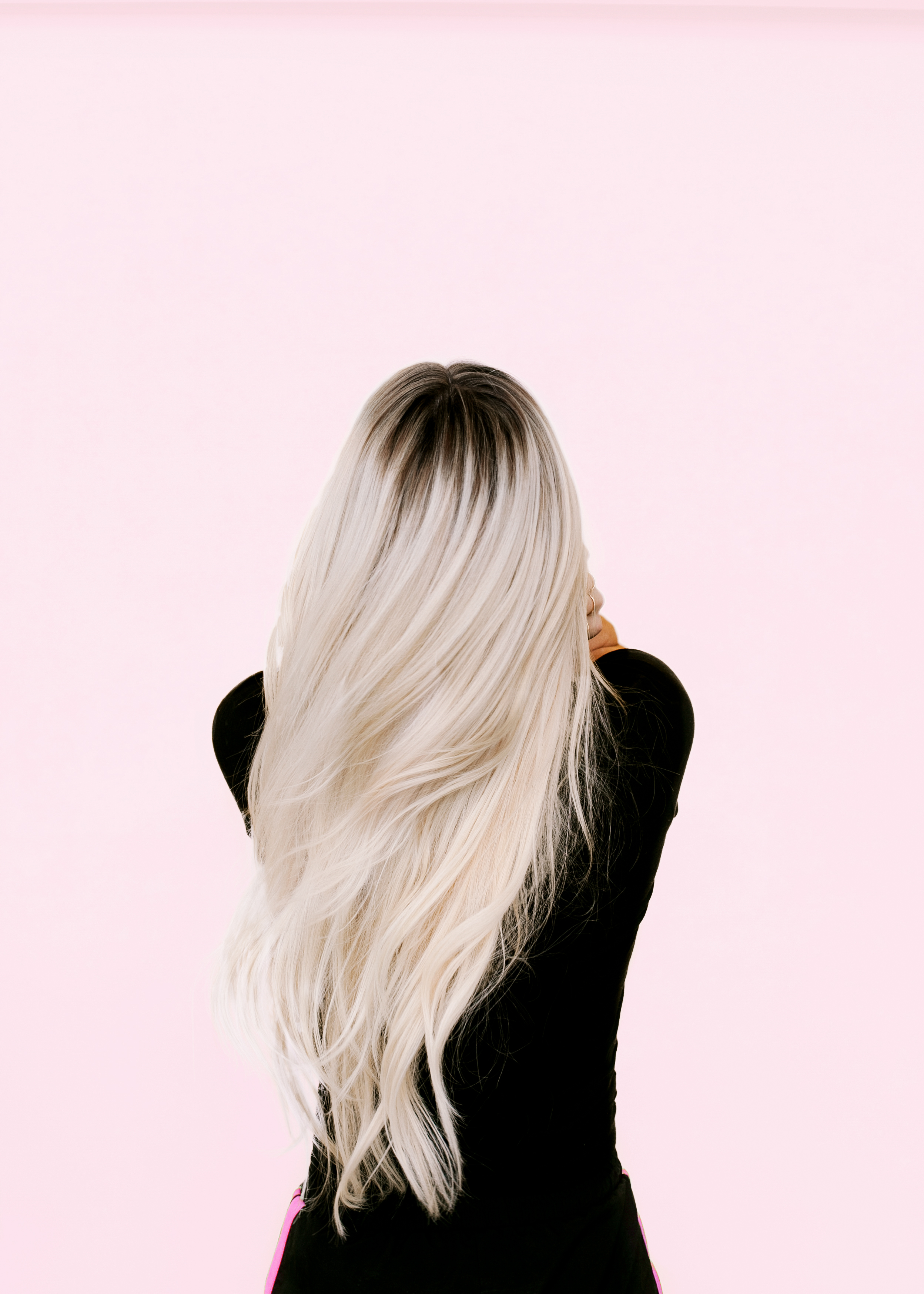 Platinum blonde hair