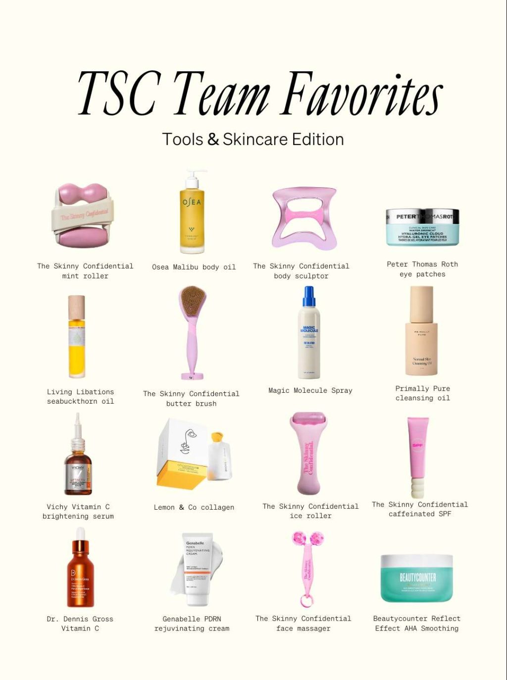 tools and skincare The Skinny Confidential Team Favorites: SKINCARE EDITION